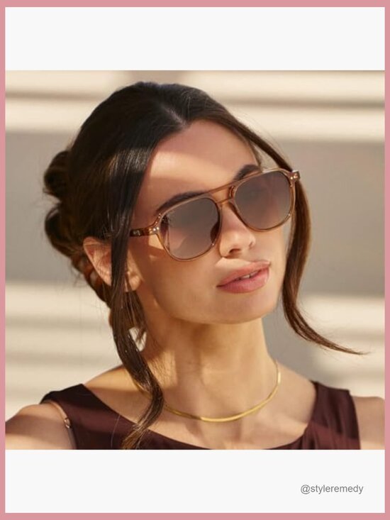 Polarized Aviator Sunglasses with Acetate Frame and UV Protection main image 4